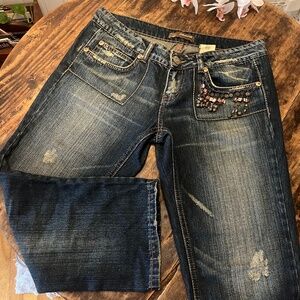 bejewelled vintage y2k capris